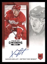 2013-14 Panini Contenders #222 Xavier Ouellet AU SP2 RC