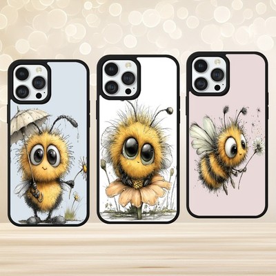 BIENE NIEDLICH PASTELL BLUMEN HANDYHÜLLE FÜR IPHONE SAMSUNG GOOGLE PIXEL