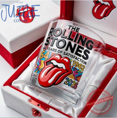 #ad #ad The Rolling Stones 64 Years of Satisfaction 1962 2026 Whiskey Glass $45.00