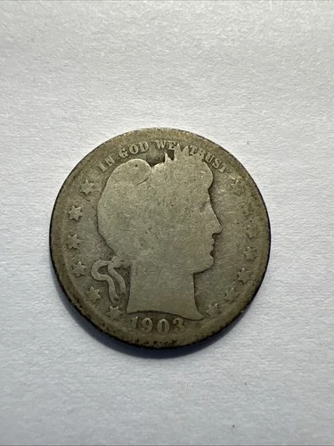 1903 Barber 25c Quarter  90% Silver