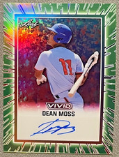2025 Leaf Vivid Dean Moss Auto Prospect Green Prismatic Tampa Bay Rays #6/8
