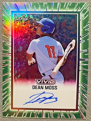 2025 Leaf Vivid Dean Moss Auto Prospect Green Prismatic Tampa Bay Rays #6/8