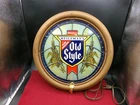 Vintage 80;s Old Style Round / Porthole Light Up Beer Sign Parts or Restore