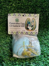 VINTAGE Walco Parnorama BLUE EASTER EGG Sequin Bead Ornament Kit Mother Goose