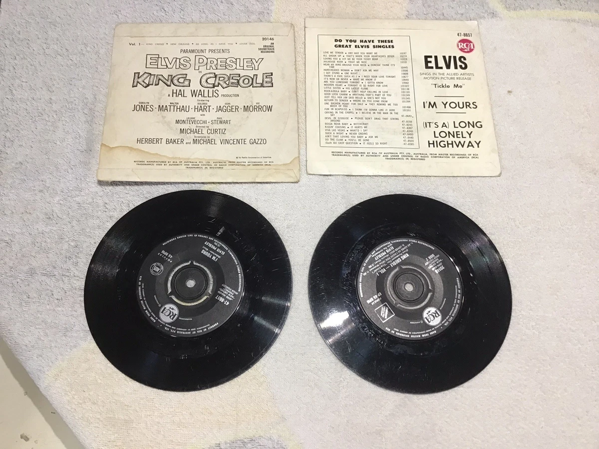 Elvis Presley - 1 X 7” P/S Single, 1 X 7” P/S EP (See Pics) VG/VG
