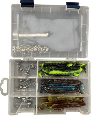 Fox Rage Spikey Shad Soft Lure 9cm 30 Köder Konvolut + Jigköpfe Hecht Zander Barsch