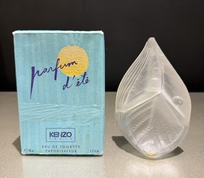 LEER Vintage Kenzo Parfum D ete Eau De Toilette 50ml Flakon Leaf Style MIT BOX