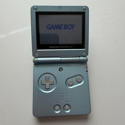 Nintendo Game Boy Advance SP Console AGS-101 Pearl Blue Authentic Tested GBA