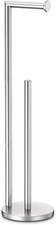 Toilet Paper Holder Stand, Rustproof Bathroom Free Standing, Brushed Nickel