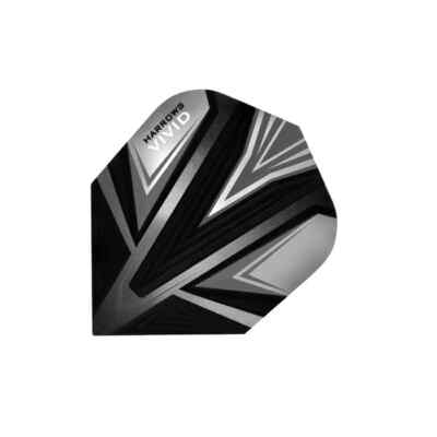 Harrows Dart Flights, Vivid Black/Grey, Standard No.6, 1 Set = 3 Stk