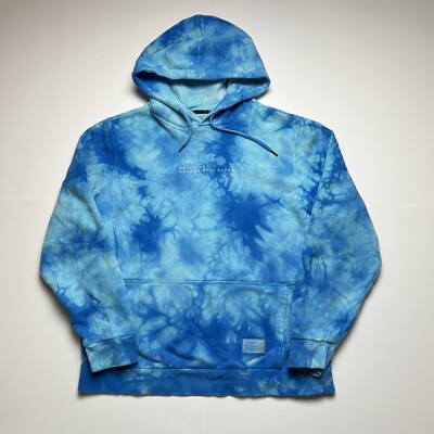 Primitive x Dragon Ball Z Super Hoodie Sweatshirt Blue Tie Dye Sz