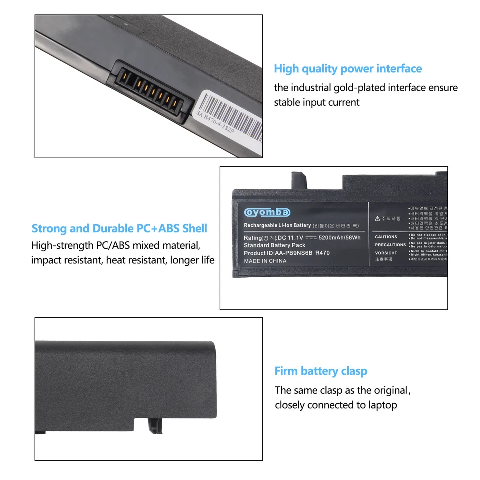 Akku für Samsung RC512 RV515 R580 R730 R780 NP355V5C NP355E7C NP550P5C NP300E5A - Bild 4 von 4