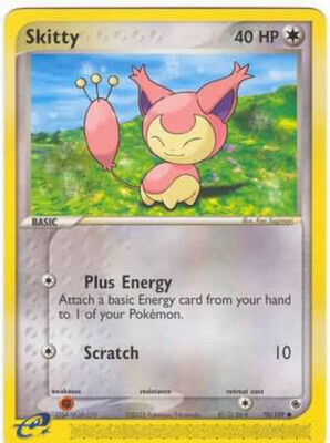 Pokemon Card - Ruby & Sapphire 70/109 - SKITTY (common) - NM