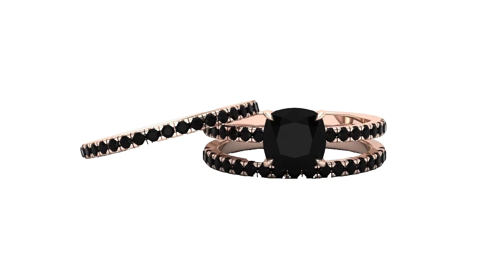 Anillo Onyx 4 Anillos de Moda