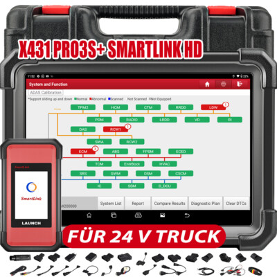 LAUNCH X431 PRO3S+HD3 Profi KFZ OBD2 Diagnosegerät 24V LKW PKW für Daf & Iveco