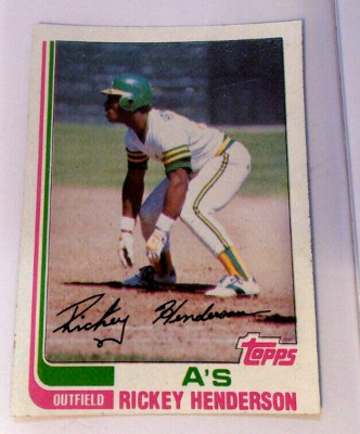 1982 TOPPS WRONG BACK ERROR   RICKEY HENDERSON JERRY MARTIN NRMT OR BET