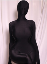 Women's Full Bodystocking Bodysuit Catsuit With 5 Finger Gloves  Hood Zentai