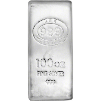 100 oz. Silver Bar JBR Recovery Ltd - 999 Fine Poured | eBay