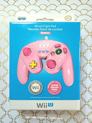 NEW Princess Peach Wired Fight Pad Nintendo Wii/Wii U PDP Controller Sealed 