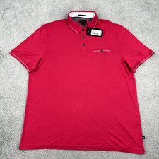 Ted Baker Tortila Slim Fit Polo Birdseye Stripe Collar Men's Size 5/XL