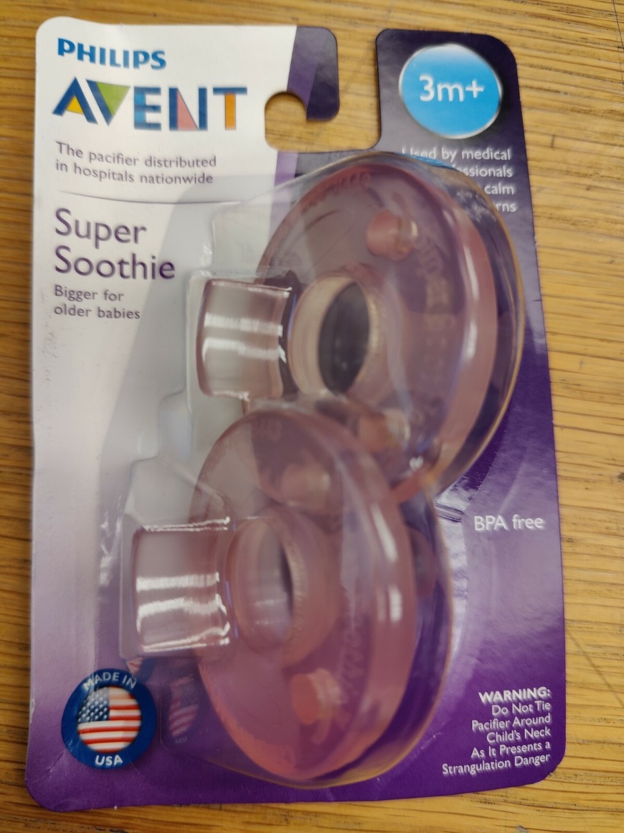 PHILIPS AVENT SUPER SOOTHIE PACIFIER 3+ MONTHS 2- PACKs PINK