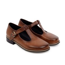 Women's Mary Janes T-Strap Pumps Shoes Oxfords Flats Oversize Round Toe Fashion