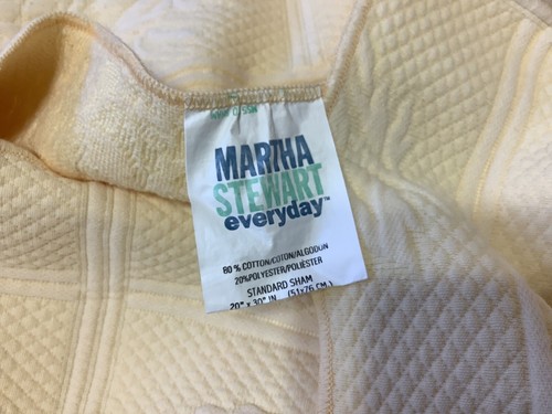 Vintage Martha Stewart Floral Matelasse Full Coverlet & 2 Shams Creamy Yellow - Picture 6 of 9