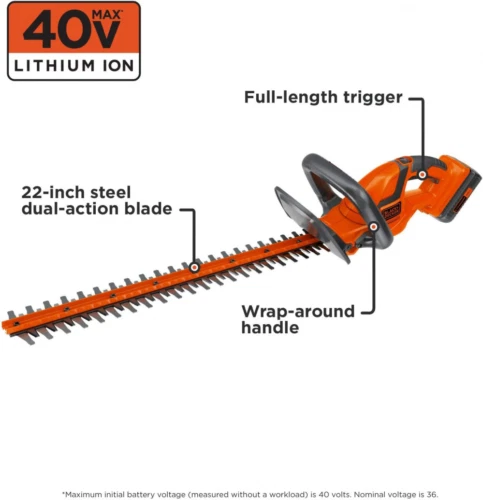 Whats inside the Black & Decker 40V hedge trimmer 