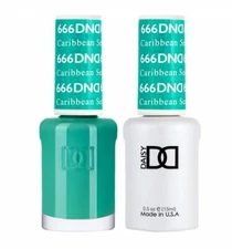 DND Soak Off Gel Polish and Nail Lacquer - 666 - Caribbean Sea