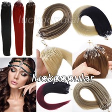 Micro Ring Link Hair Extensions Loop Micro Beads Tip Remy Human Hair Thick 1g/s