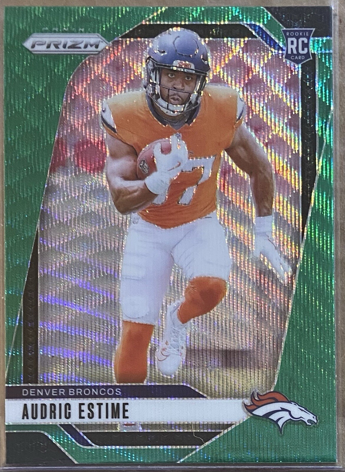 Audric Estime RC 2024 Panini Prizm #306 Green Wave Prizm