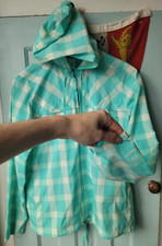 Patagonia ' Sun Jacket Nile Blue ' Women's Check Hoody Jacket Eco Rare