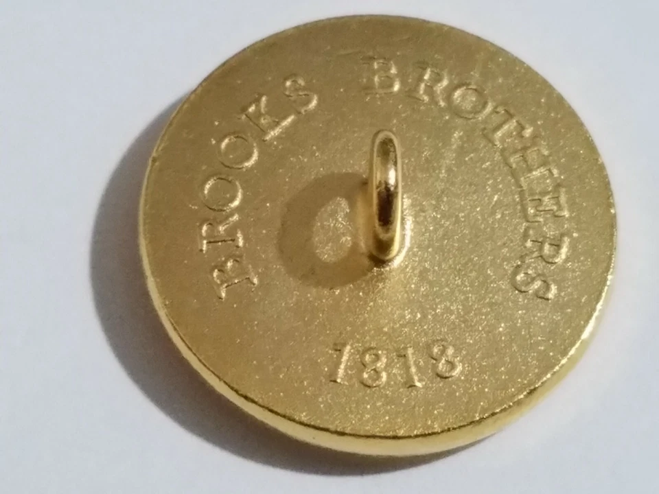 Brooks Brothers 1818 brand new set of 11 Replacement Glazed Brass Metal Buttons  - Image 3 of 4