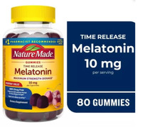 Nature Made Melatonin 10mg Gummies 80ct   Max Strength Sleep Aid, Time Release