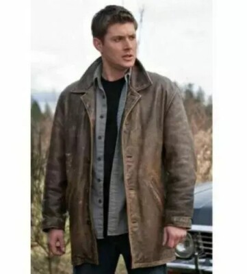 Dean Winchester Supernatural Brown Distressed Vintage Style Leather Jacket