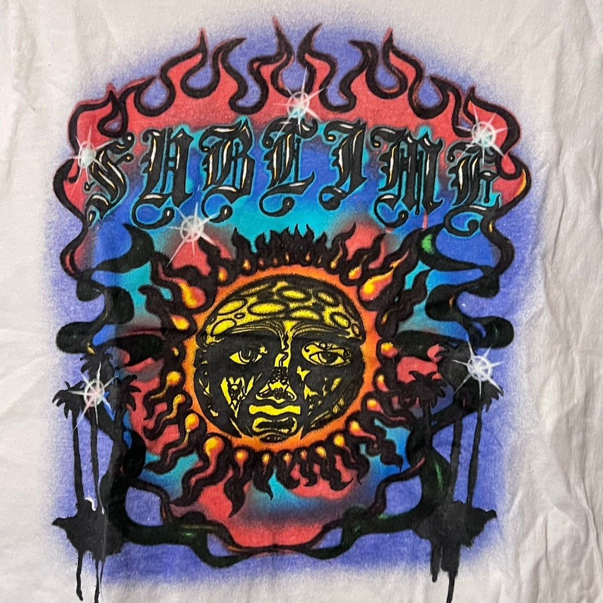 Sublime Mens T-Shirt Size S White Graphic Print 90s Band Tee