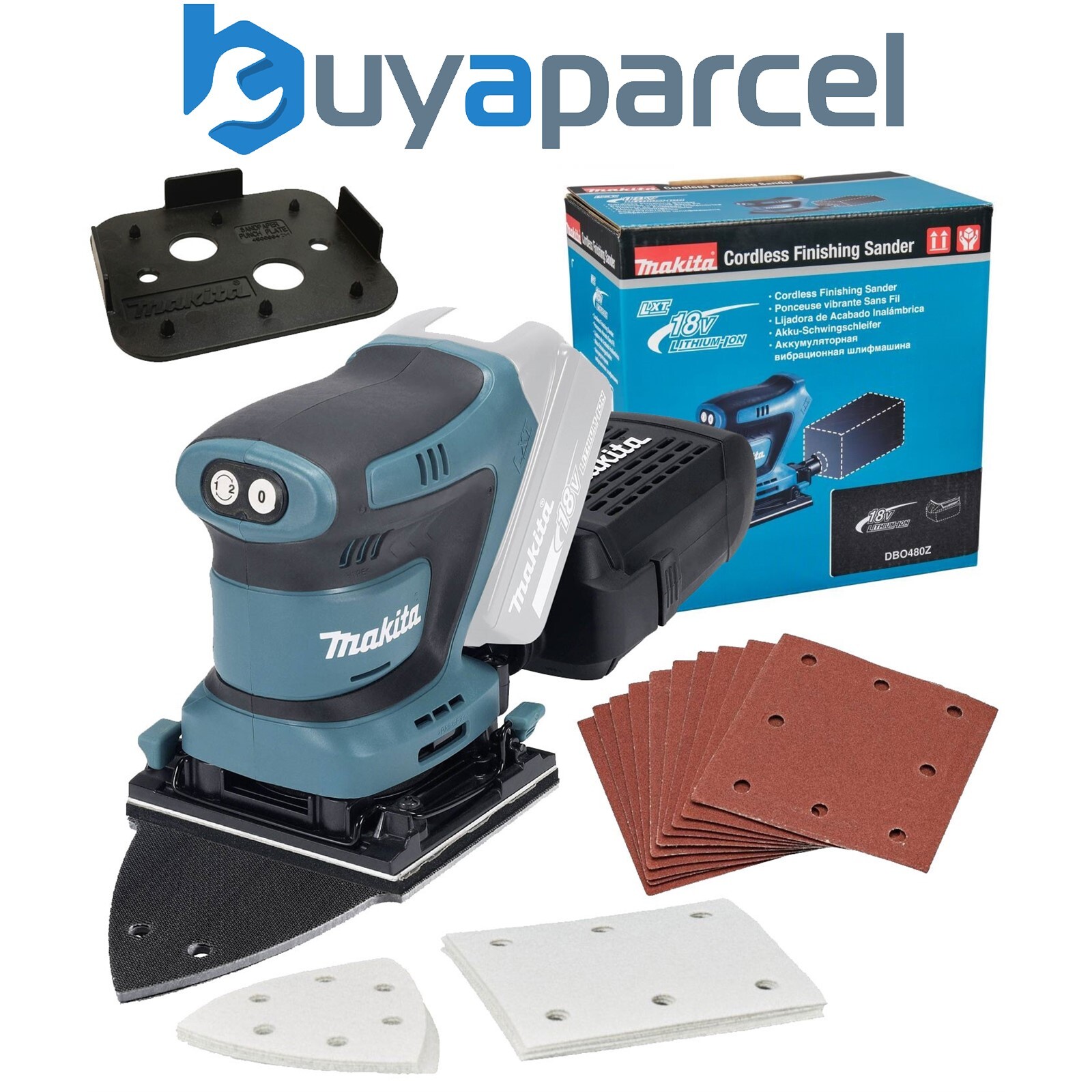 Makita DBO480Z 18v LXT 114mm Detail 1/4 Sheet Finishing Delta Sander