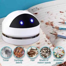 Mini Aspirapolvere da Tavolo Portatile USB per Briciole Scrivania Casa e Ufficio - Miniatura 3