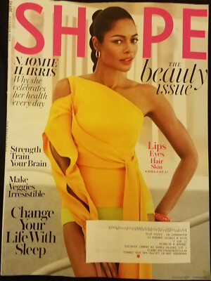 Shape Magazine October 2019 the Beauty Issue: Naomie Harris, Veggies, Sleep, etc