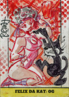 2023 5finity Felix Da Kat: OG Sketch Card Eduardo Ferrara V5