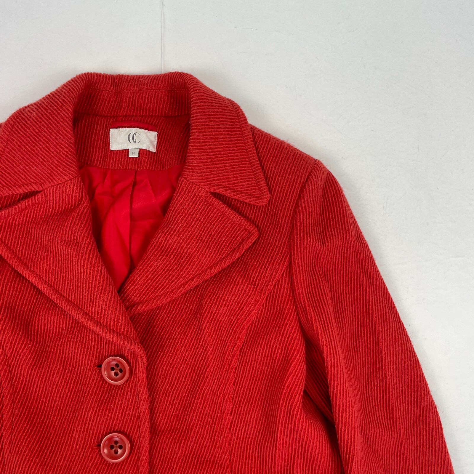 Country Casuals Jacket 14 Red Womens Short Blazer Plain Smart eBay