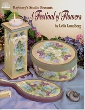 A Festival of Flowers Leila Lundberg Acrylic Decorative Painting Pattern Book