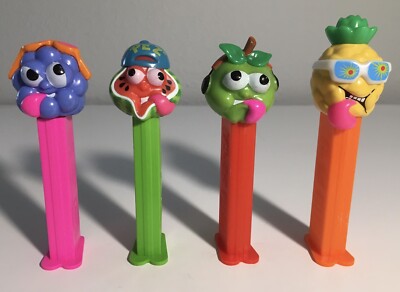 PEZ Dispensers SOUR FRUIT WATERMELON PINEAPPLE GRAPE APPLE 1990s
