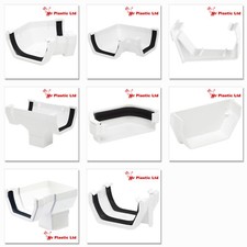 Polypipe 112mm Square Rainwater Gutter fittings in White