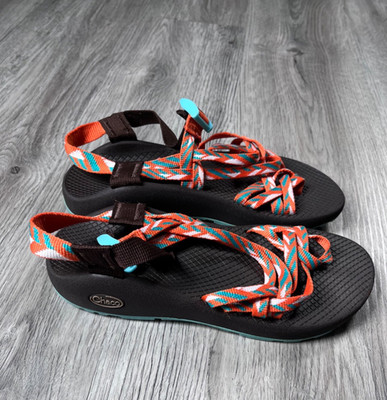 Chaco Z/2 Sandals Womens Size 8 Orange Multicolor