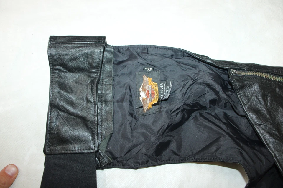 Harley-Davidson Leder Chaps GR 2XL MADE USA – Motorrad Lederhose Biker Chaps - Bild 3 von 4