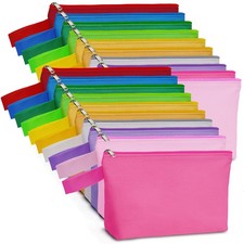 20 Pcs 12Oz Makeup Bags with Strap, Multi-Purpose Travel Toiletry Pouch Set
