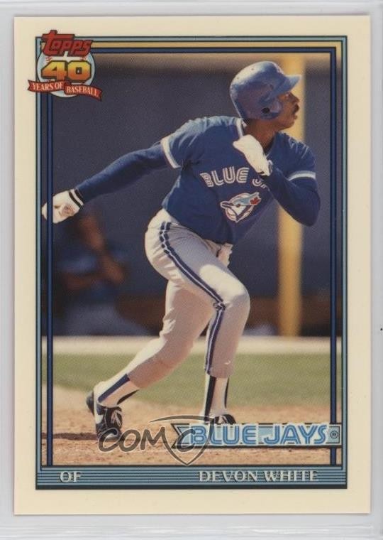 1991 Topps Traded Box Set Collector's Edition (Tiffany) Devon White #125T 0or4