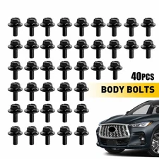 Car Body 40 Bolts Screws Fastener Fender M6-1.0x 16mm Long- 10mm Hex-17mm Washer