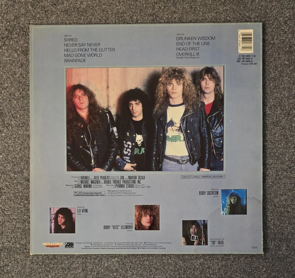 Overkill-Under The Influence Vinyl (Megaforce Worldwide 1988) Excellent... - Bild 2 von 4